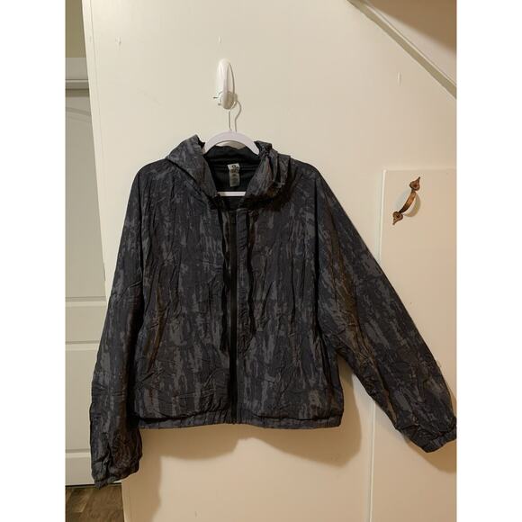 Mono B Jacket Women’s 3XL Black Gray Camo Athletic Jacket Zip - Picture 1 of 12